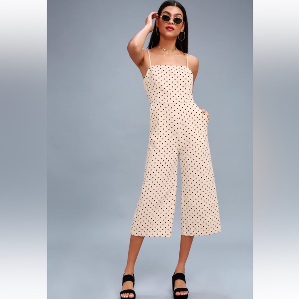Lulus Polka Dot Jumpsuit - Small